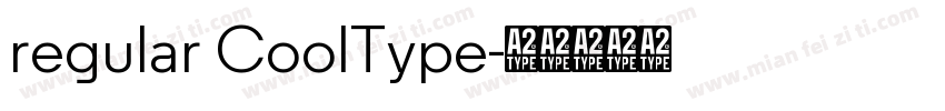 regular CoolType字体转换